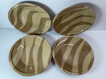 VINTAGE TIFFANY & CO. SET OF 2 CERAMIC PLATES BY JURG LANZREIN