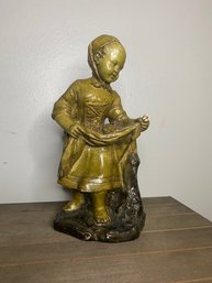 Borghese Green Chalkware Statue