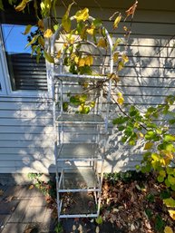 Metal Etagere, With Glass Shelves