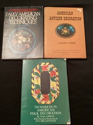 3 Books On Early American Decorative Painting Techniques Folk Decoration Lot