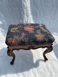 Tapestry Covered Victorian Style Footstool