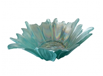 Decorative Aqua Glass Bowl