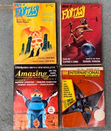 4 Vintage Science Fiction & Fantasy Magazines ~ 1960s & 1970s ~