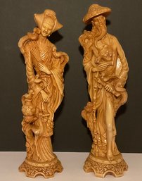 PR. ASIAN Emperor & Empress Resin Statues, Sculptures