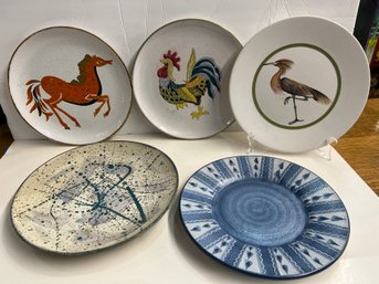 Lot Of 5 Nice Decorative Plates