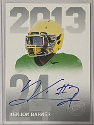 2013 Press Pass Authentics Kenjon Barner Autographed Card #PPS-KB