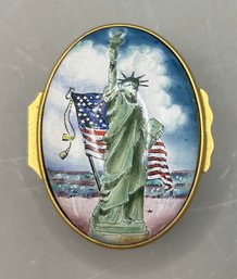 Tiffany & Co Enamel Statue Of Liberty Centennial Pillbox