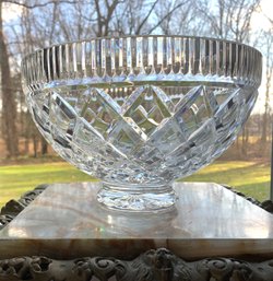 Waterford Crystal Large Footed Center Bowl Killeen Pattern
