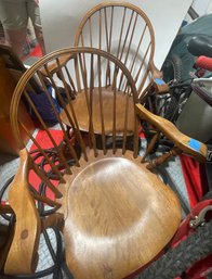 Antique Pair Of Windsor Wood Chairs