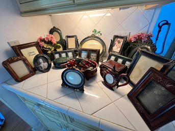 Photo Frame Lot With Covered And Uncovered Boxes