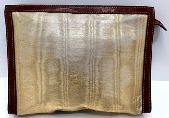 Vintage Furla Gold & Leather Evening Clutch,  Florence, Italy