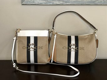 Pair Of COACH HORSE AND CARRIAGE JACKUARD SUTTON Bags