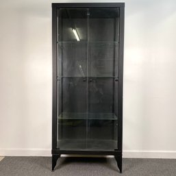 Black Display Case With Double Doors