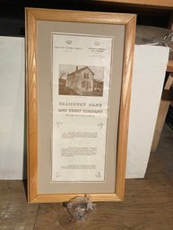 Local Salisbury Conn. Bank Poster With Piggy Bank