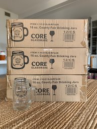 Three Cases Of Country Fair Drinking Jars  By Core -36 Total