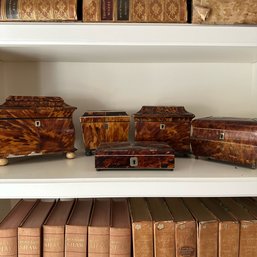 A Collection Of  Antique Spice Boxes