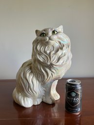 Large Mid Century White Persian Cat