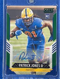 2021 Panini Score Patrick Jones II Autographed Rookie Green Parallel Card #348