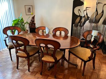 BEAUTIFUL Walnut Dining Set With Double Duncan Phyfe Legs