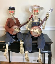 Pair Of Large 3 FT Tall Animated Skeletons From GRANDIN RD.