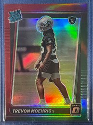 2021 Panini Donruss Trevon Moehrig Red Green Rated Rookie Prizm Card #P-350
