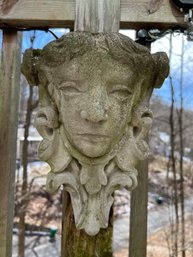 Cast Stone Face Hanging Planter