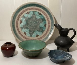Vintage Pulper Pottery, & Clay Grouping.