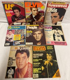 Eight Elvis Magazines Including Newsweek
