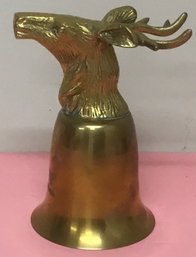 Antique Brass Deer Stag, Moose Head Stirrup Cup