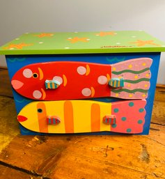 Whimsical Fish Storage Box With 2 Drawers