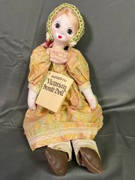 Authentic Victorian Bronte Doll Handmade Liberty Of London 18'