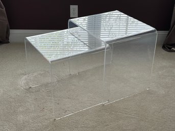 Lucite Waterfall Nesting Tables