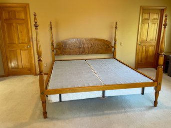 Eldred Wheeler Tiger Maple King Sized Poster Bed