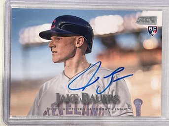 2019 Topps Stadium Club Jake Bauers Autographed Rookie Card #SCA-JBA