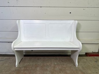 White Painted Pew, 2 Of 2