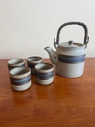 Handcrafted Otagiri Ceramic Teapot & Cups