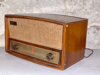 Vintage Zenith G-730 Tube Radio In Wooden Case - Phono Jack On Back