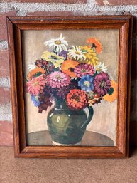 Vintage Zinnas, Maragolds, And Daisy - Mixed Fowers