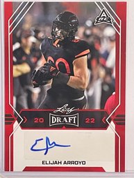 2022 Leaf Draft Elijah Arroyo Red Parallel Autographed Card #BA-EA1