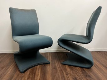 Zig Zag Chairs From Roche Bobois- Originally Paid $600 A Piece! - View All Photos For Condition - (Group 2/2)