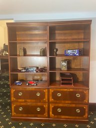 Hekman Federal Style Bookcases With Storage Drawers