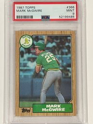 1987 Topps Mark McGwire Card #366    PSA 9