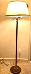 Standing Brass Floor Lamp 4 Light Settings Pleated Shade