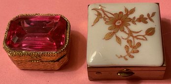 Bejeweled & Porcelain Pill Boxes