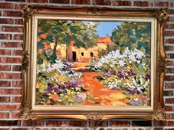 Gary Stephen George, Countryside House With Lovely Colors, Warm, Sunlit, Floral