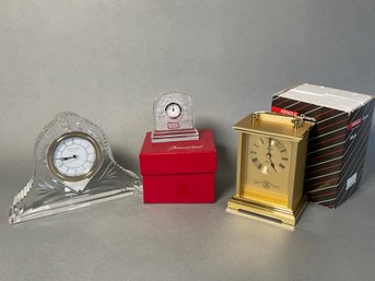 A Beautiful Collection Of Clocks, Waterford, Baccarat & Kienzle