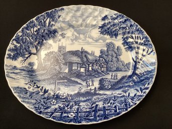Shakespeares Country Royal Essex Ironstone Platter Made In England Blue & White