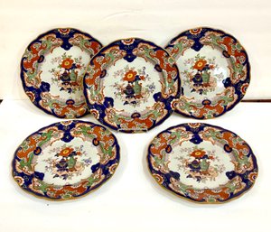 Five Ironstone Imari Plates