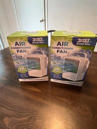 2 Small Personal Portable  A/C Fans