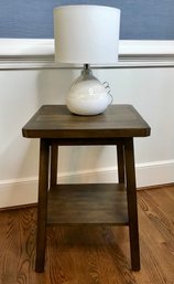 POTTERY BARN Accent Table With Petite Lamp